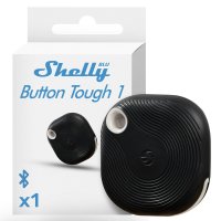 Shelly Blu Button Tough Schwarz | Intelligente Bluetooth-Taste zur Aktivierung von Aktionen und Szenen | Multi-Klick-Aktivierung | Sofortige Reaktionszeit | Schutzklasse IP54 | iOS-Android-App