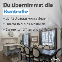 Shelly Blu Button Tough Schwarz | Intelligente Bluetooth-Taste zur Aktivierung von Aktionen und Szenen | Multi-Klick-Aktivierung | Sofortige Reaktionszeit | Schutzklasse IP54 | iOS-Android-App