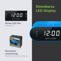 MUSE M-10 BL Radiowecker mit LED-Display, Zwei...