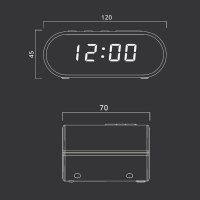 MUSE M-10 BL Radiowecker mit LED-Display, Zwei Weckzeiten, dimmbar, digitaler UKW-Tuner, 20 Senderspeicher, blau