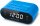 MUSE M-10 BL Radiowecker mit LED-Display, Zwei Weckzeiten, dimmbar, digitaler UKW-Tuner, 20 Senderspeicher, blau