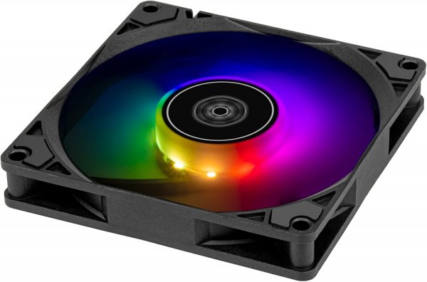 SilverStone Technology SST-AS90B-ARGB - Air Slimmer Schmaler 92-mm-Lüfter mit verbesserter Leistung, PWM und ARGB-Lichteffekt