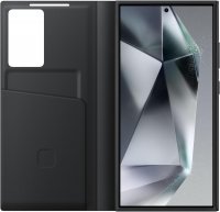 Samsung Smart View Wallet Smartphone Case EF-ZS928 für Galaxy S24 Ultra, Handy-Hülle, Kartenfach, Sichtfenster, Black